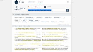 
                            12. maximum number of attempts reached - Deutsch-Übersetzung ...