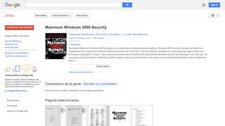 
                            7. Maximum Windows 2000 Security - Resultado de Google Books