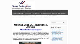 
                            12. Maximus Edge EA – Questions & Answers! MUST READ INFO