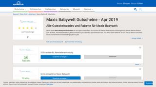
                            5. Maxis Babywelt Gutschein | 5€ Rabatt | Jetzt sparen! | SPARWELT