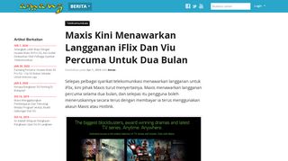 
                            9. Maxis Kini Menawarkan Langganan iFlix Dan Viu Percuma ...