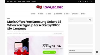 
                            9. Maxis Offers Free Samsung Galaxy S8 When You Sign Up For A ...