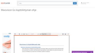 
                            7. Maxivision Go käyttöliittymän ohje - PDF - docplayer.fi