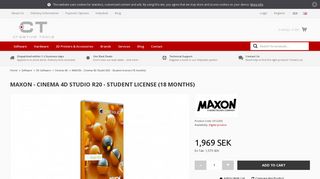 
                            9. MAXON - Cinema 4D Studio R20 - Student license (18 months)