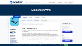 
                            7. Maxpanda CMMS Reviews, Pricing and Alternatives | Crozdesk