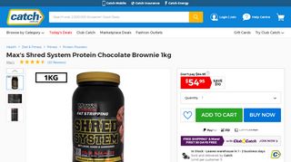 
                            13. Max's Shred System Protein Chocolate Brownie 1kg | Catch.com.au