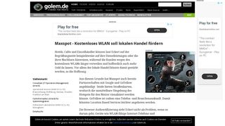 
                            8. Maxspot - Kostenloses WLAN soll lokalen Handel fördern - Golem.de