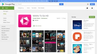 
                            3. MAXtv To Go HD, Aplikacije na Google Playu