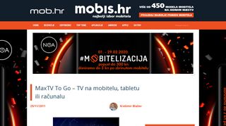 
                            8. MaxTV To Go – TV na mobitelu, tabletu ili računalu | mob.hr