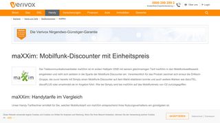 
                            12. maXXim - Mobilfunkdiscounter mit Prepaid-Handytarif - Verivox