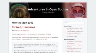 
                            6. May | 2009 | Adventures in Open Source