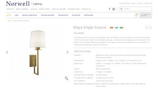 
                            11. Maya Single Sconce - Norwell Lighting