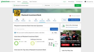 
                            10. Maybank Investment Bank Interview Questions | Glassdoor