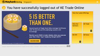 
                            4. Maybank Kim Eng - You have successfully logged out of KE Trade ...