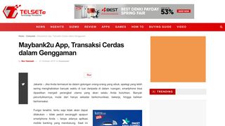 
                            9. Maybank2u App, Transaksi Cerdas dalam Genggaman | Telset