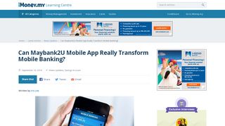 
                            11. Maybank2U Mobile App Set To Transform Mobile Banking | iMoney