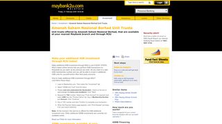 
                            8. Maybank2u.com - Amanah Saham Nasional Berhad Unit Trusts