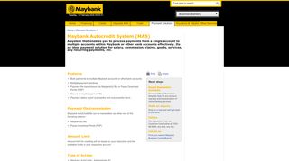 
                            6. Maybank2u.com - Maybank Autocredit System (MAS)