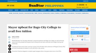 
                            12. Mayor upbeat for Bago City College to avail free tuition - SUNSTAR