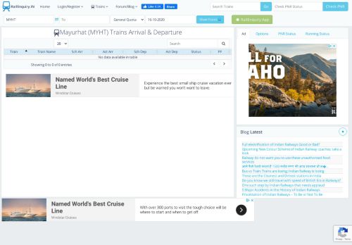 
                            5. Mayurhat (MYHT) Station Train Arrivals and Departures - RailEnquiry.IN