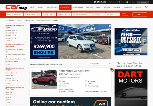 
                            5. Mazda for Sale - Used | Cars on Autodealer.co.za