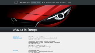 
                            7. Mazda In Europe - Mazda Motor Europe