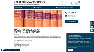 
                            10. Mazda - ophævelse af bilforhandleraftale - SelskabsAdvokaterne