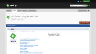 
                            2. MB3 Server - Using the Web Client - Tutorials and Guides - Emby ...