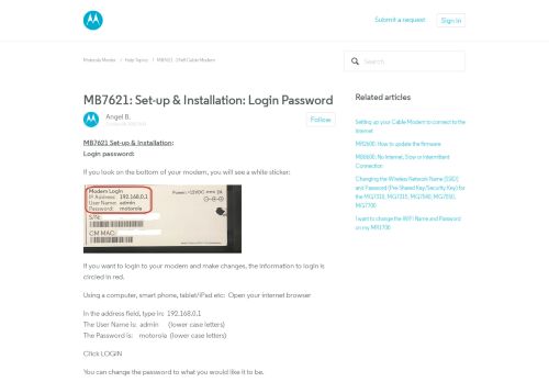 
                            7. MB7621: Set-up & Installation: Login Password – Motorola ...