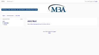 
                            4. MBA: AAU Mail