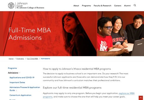 
                            6. MBA Admissions Process & Application ... - Cornell Johnson