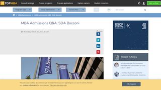 
                            12. MBA Admissions Q&A: SDA Bocconi | TopMBA.com