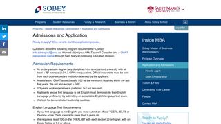 
                            12. MBA - Apply to the Sobey MBA Program - Saint Mary's University
