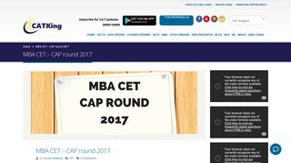 
                            6. MBA CET :- CAP round 2017 - CATKing