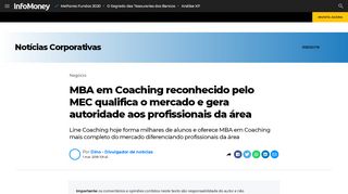 
                            10. MBA em Coaching reconhecido pelo MEC qualifica o mercado e ...