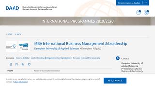 
                            9. MBA International Business Management & Leadership - DAAD