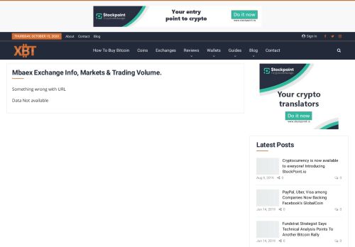 
                            4. Mbaex Exchange Info, Markets & Trading Volume. - XBT.net