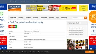 
                            8. mBank S.A., pobočka zahraničnej banky | Banky.sk