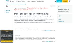 
                            5. mbed online compiler is not working - Question | Mbed