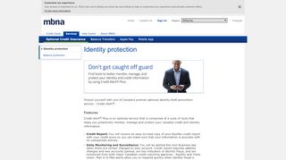 
                            11. MBNA | Credit Profile Protection | Identity protection