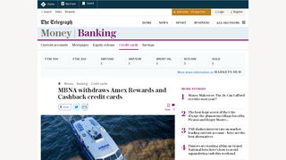 
                            9. MBNA withdraws Amex Rewards and Cashback credit cards