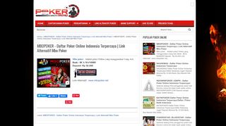 
                            2. MBOPOKER - Daftar Poker Online Indonesia Terpercaya | Link ...