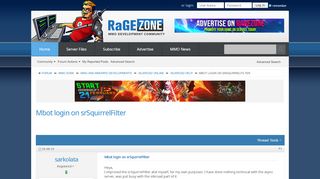 
                            8. Mbot login on srSquirrelFilter - RaGEZONE - MMO development community