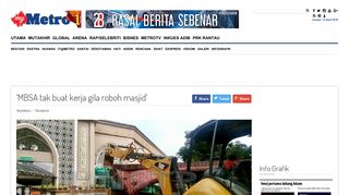 
                            12. 'MBSA tak buat kerja gila roboh masjid' | Harian Metro