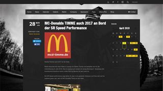 
                            8. MC-Donalds TIMME auch 2017 an Bord der SR Speed Performance ...