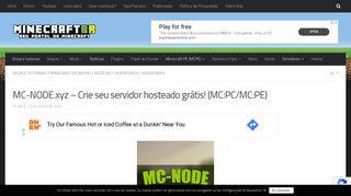 
                            11. MC-NODE.xyz - Crie seu servidor hosteado grátis! (MC:PC/MC:PE ...