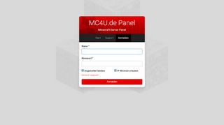 
                            1. MC4U.de Panel - Anmelden