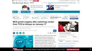 
                            13. MCA portal cripples after switching vendor from TCS to Infosys on ...