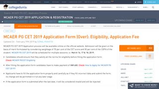 
                            3. MCAER PG CET 2019 Application Form- Fill Application form @www ...