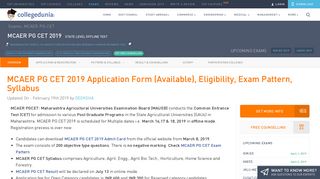 
                            5. MCAER PG CET 2019 Eligibility, Admit Card, Exam Pattern, Syllabus ...